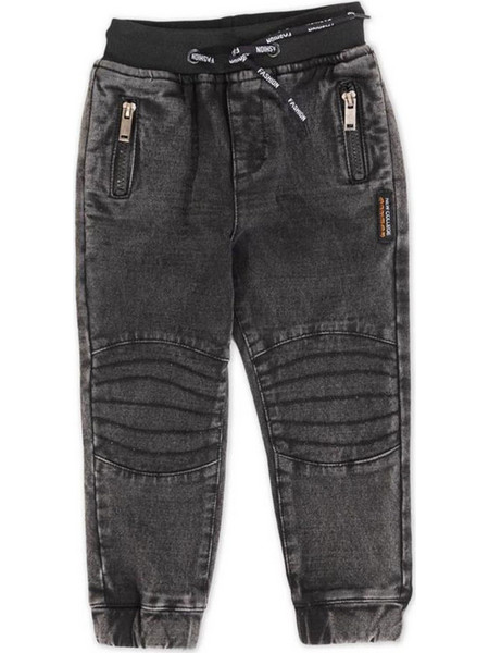 Παιδικό παντελόνι τζιν cargo για αγόρι μαύρο, Slim Fit, 98%βαμβάκι, 2% ελαστάνη