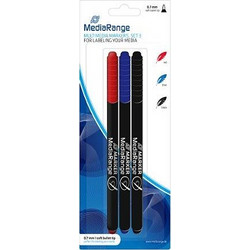 MR701 MediaRange CD/DVD Marker Set Μαύρο-Κόκκινο-Μπλε