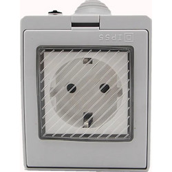 tuya wifi smart EU FR IP55 outdoor waterproof Wall socket work with alexa and google home