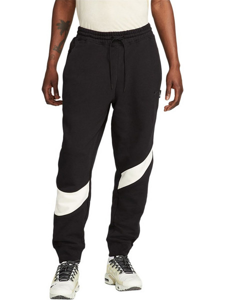 Nike Swoosh Ανδρικό Παντελόνι Φόρμας με Λάστιχο Μαύρο DX0564-013