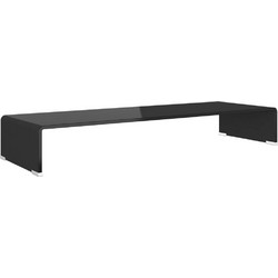 vidaXL Βάση Τηλεόρασης/Οθόνης Μαύρη 90 x 30 x 13 εκ. Γυάλινη 244138