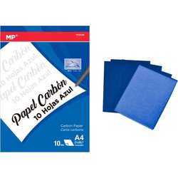 MP καρμπόν φύλλα A4 PN202A με χάρτινο ντοσιέ, μπλε, 10τμχ