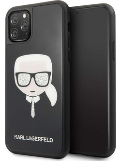 Karl Lagerfeld Logo Glitter Black (iPhone 11)