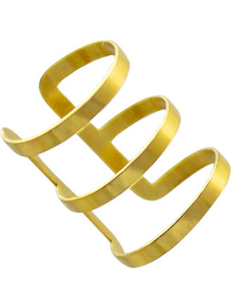 JT Unisex Σκουλαρίκι Cuff από Ατσάλι Xρυσό
