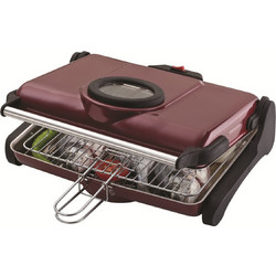 Akel AB660 Ηλεκτρική Ψησταριά Σχάρας 1200W με Καπάκι 43x38cm