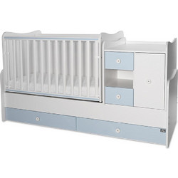 Lorelli MiniMax New Πολυμορφική Κούνια για Στρώμα 60x120cm White Baby Blue 10150500039A