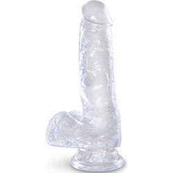 Pipedream King Cock 5" Ρεαλιστικό Dildo με Βεντούζα & Όρχεις 13cm Clear