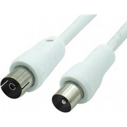 Καλώδιο Κεραίας Coax Male to Coax Female 3m White 10τμχ 02.006.0039