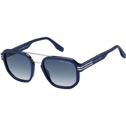 Marc Jacobs MARC588/S PJP/08 Γυναικεία Γυαλιά Ηλίου Τετράγωνα Κοκάλινα Μεταλλικά Χρυσά με Μπλε Polarized Φακό
