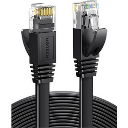 Ugreen Flat U/UTP Cat.6 Καλώδιο Δικτύου Ethernet 20m Black 50181