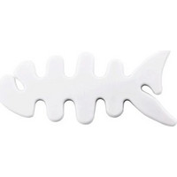 Fish-shaped headphone cable wrap - white