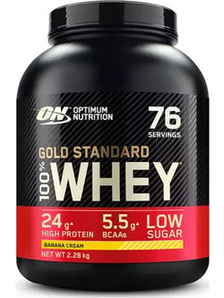 Optimum Nutrition Gold Standard 100% Whey Banana Cream Πρωτεΐνη Ορού Γάλακτος Γράμμωσης 2.27kg