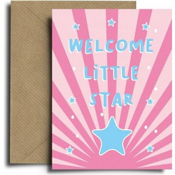 Ευχετήρια Κάρτα Newborn Welcome Little Star ΠΟΛΥΧΡΩΜΟ
