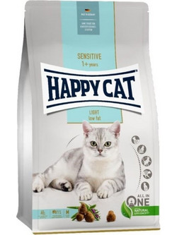 Happy Cat Adult Sensitive Light & Low Fat with Poultry & Salmon 10kg