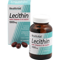 Health Aid Lecithin Co-Q10 & Vitamin E Συμπλήρωμα Διατροφής με Λεκιθίνη 1000mg 30 Κάψουλες