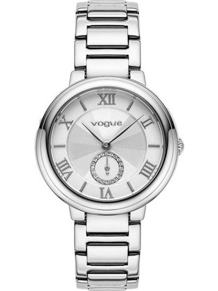 Vogue Elegant Γυναικείο Ρολόι με Ασημί Μεταλλικό Μπρασελέ 613981