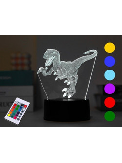 ΔΙΑΚΟΣΜΗΤΙΚΗ ΛΑΜΠΑ 3D I-TOTAL 3D LED - VELOCIRAPTOR (ΒΕΛΟΣΙΡΑΠΤΟΡΑΣ) 13x15,5cm XL2334