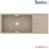 Sanitec Ultra Granite 817 Επικαθήμενος Νεροχύτης Γρανίτη Αντιστρεφόμενος Ματ Sabbia 116x50cm