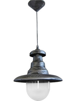 Heronia Lighting Κρεμαστό Φωτιστικό Οροφής Μονόφωτο Ασημί FLP-100K 26-0028