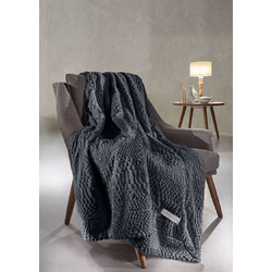 Guy Laroche Ριχτάρι Τριθέσιου Καναπέ 170x300 Crusty Carbon με Μαξιλαροθήκη