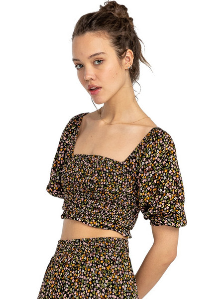 Billabong Sweet Life Γυναικείο Crop Τοπάκι Black Sands ABJWT00457-BSD