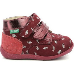Kickers Παιδικά Μποτάκια Μπορντό Suede με Σκρατς 910351-10-183