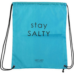 Nef-Nef Stay Salty Υφασμάτινη Τσάντα Θαλάσσης Πλάτης Τιρκουάζ 38x46cm