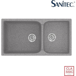 Sanitec Classic 307 Επικαθήμενος Νεροχύτης Γρανίτη Αντιστρεφόμενος Ματ Granite Grey 92x51cm