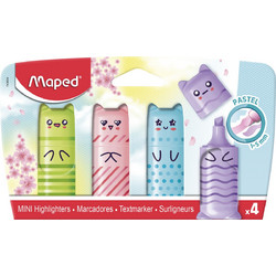 Μαρκαδόροι Υπογράμμισης Maped Mini Pastel 4 Τεμάχια