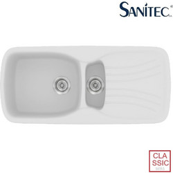 Sanitec Classic 309 Επικαθήμενος Νεροχύτης Γρανίτη Αντιστρεφόμενος Ματ White 97x51cm