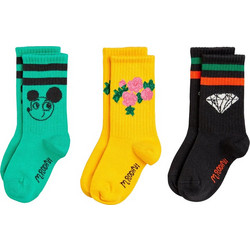 MINI RODINI Ritzrats 3-pack socks (2416010800 TYPE) Multicolor Κορίτσι Collection FW24-25