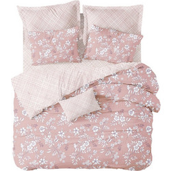 Cokitex Σετ Σεντόνια Μονά Βαμβακερά 170x265 Fiori Pink