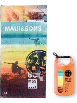 Maui & Sons Πετσέτα Θαλάσσης Microfiber Πολύχρωμη 90x180cm 4950