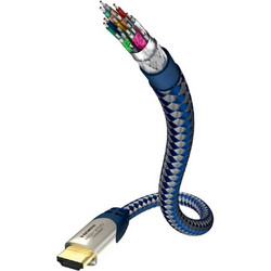 Inakustik Καλώδιο HDMI 2.0 Braided HDMI Male to HDMI Male 5m Blue