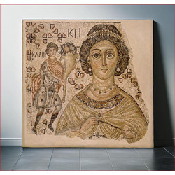 Πίνακας, Fragment of a Floor Mosaic with a Personification of Ktisis, Byzantine