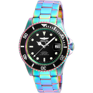 Invicta Pro Diver Ανδρικό Ρολόι Αυτόματο με Πολύχρωμο Μεταλλικό Μπρασελέ 26600