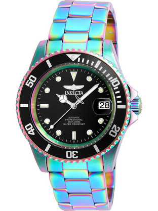 Invicta Pro Diver Ανδρικό Ρολόι Αυτόματο με Πολύχρωμο Μεταλλικό Μπρασελέ 26600