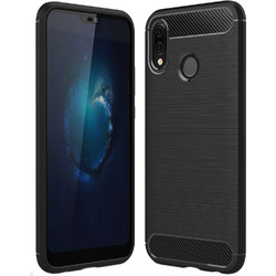 Techsuit Carbon Silicone Back Cover Black (Huawei P20 Lite)