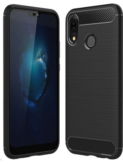 Techsuit Carbon Silicone Back Cover Black (Huawei P20 Lite)