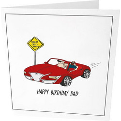 Ευχετήρια Κάρτα Γενεθλίων Happy Birthday Dad GL-GC-32 9x14,5cm White-Red The Gift Label