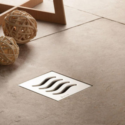 Karag Confluo Tide 8 Σιφώνι Δαπέδου με Μέγεθος 10x10cm Ασημί TIDE8 8600198367620