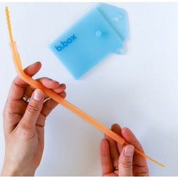 Καλαμάκι σιλικόνης & βούρτσα καθαρισμού B.box Straw Travel Pack