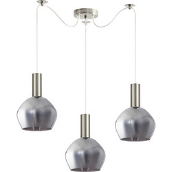 Home Lighting Κρεμαστό Φωτιστικό Οροφής Τρίφωτο E27 Λευκό SE21-NM-4-GL2-NM3 77-8401