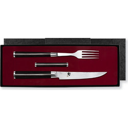 KAI Shun Cutlery 3-pcs. Fork, Knife, Knife Rest