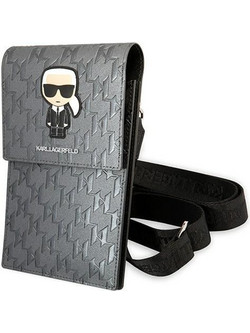Karl Lagerfeld Τσάντα KLWBSAMIPG ασημί/Ikonik Karl Monogram Patch