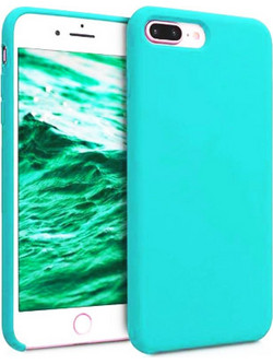 Back Cover Θήκη Λεπτής Σιλικόνης Matte για iPhone 7 Plus/ 8 Plus Τιρκουάζ
