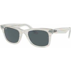 Ray-Ban RB2140 1407R5 Ανδρικά Γυαλιά Ηλίου Τετράγωνα Κοκάλινα Λευκά με Μαύρο Polarized Φακό