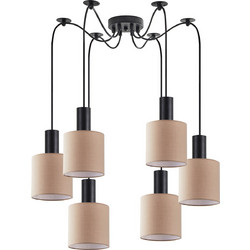 Home Lighting Κρεμαστό Φωτιστικό Οροφής Πολύφωτο Καφέ SE21-BL-4-BL6-SH3 77-8520