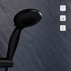 Τηλέφωνο Μπάνιου Με 3 Ροές L-C Black 1802053