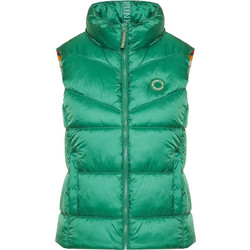 Funky Buddha Αμάνικο Γυναικείο Μπουφάν Puffer Κοντό Πράσινο FBL009-100-01